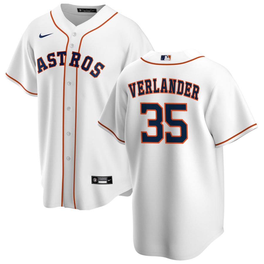 Nike Men #35 Justin Verlander Houston Astros Baseball Jerseys Sale-White